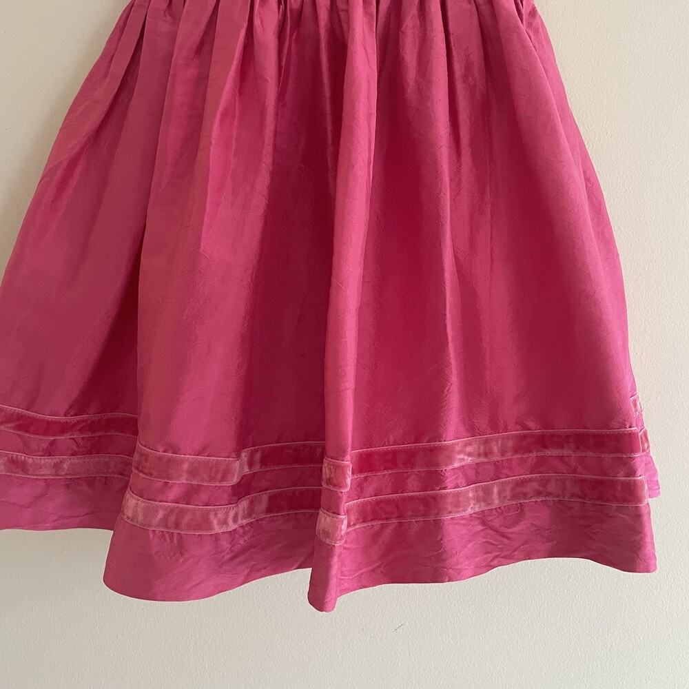 VTG Lilly Pulitzer Girls Pink 100% Silk Dress Bow Sash Special Occasion Party 4 - Picture 3 of 15